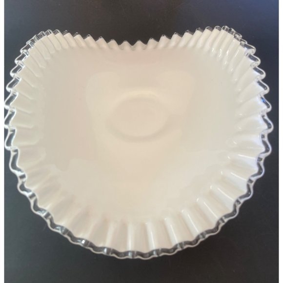 Fenton Silver Crest Banana Fruit Bowl Footed Pedestal 12" x 5" Vintage 1950's - Picture 7 of 14